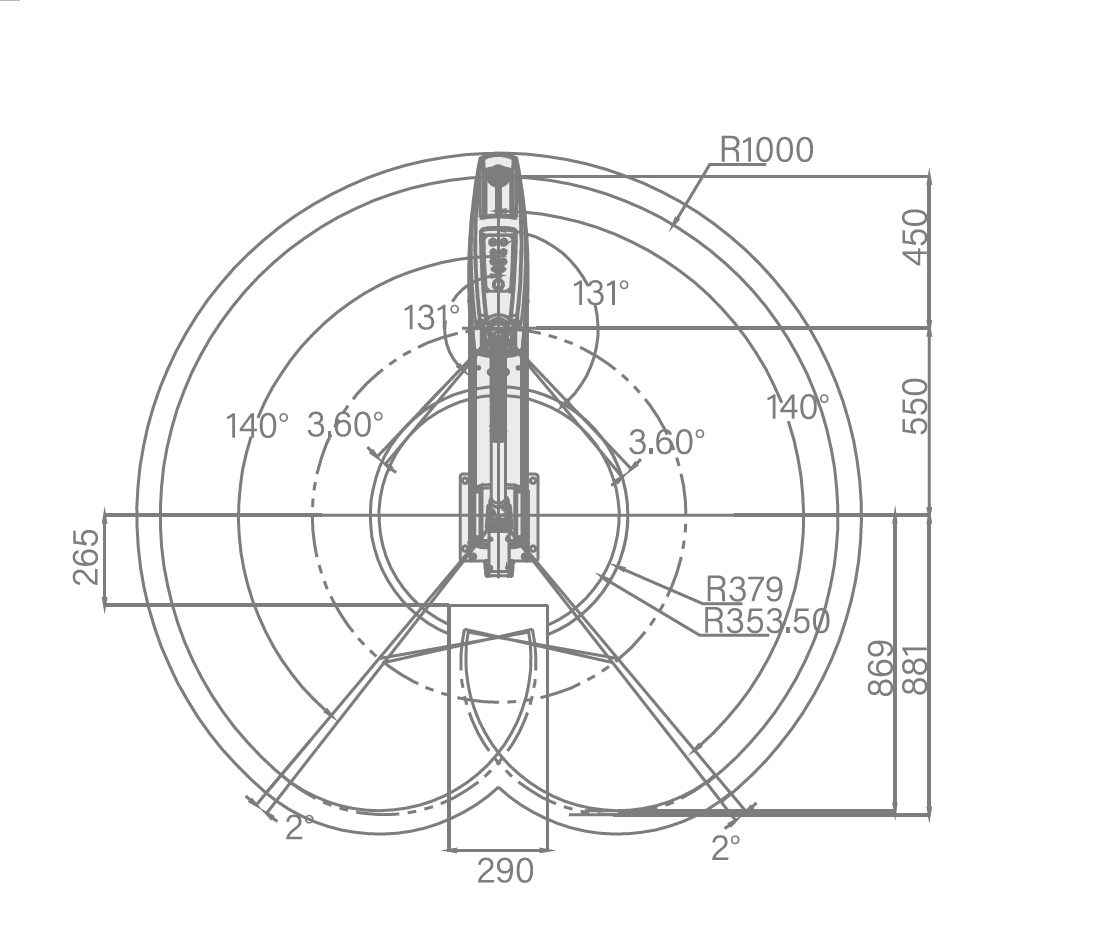 EVS20-1000H 動作範囲図