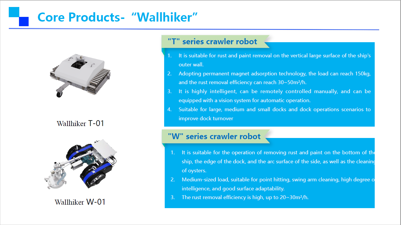 Robot trepamuros para desoxidar