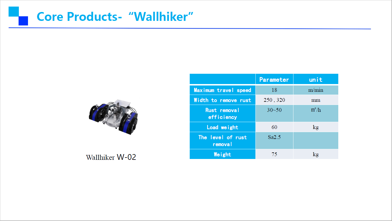 Wall-climbing Robot for Derusting