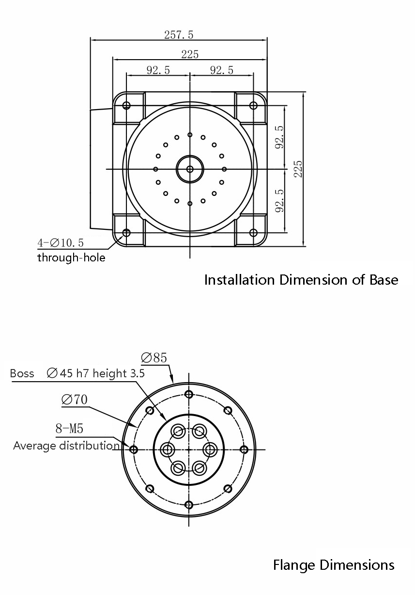 SYR006-900 6 axis robot installation dimension