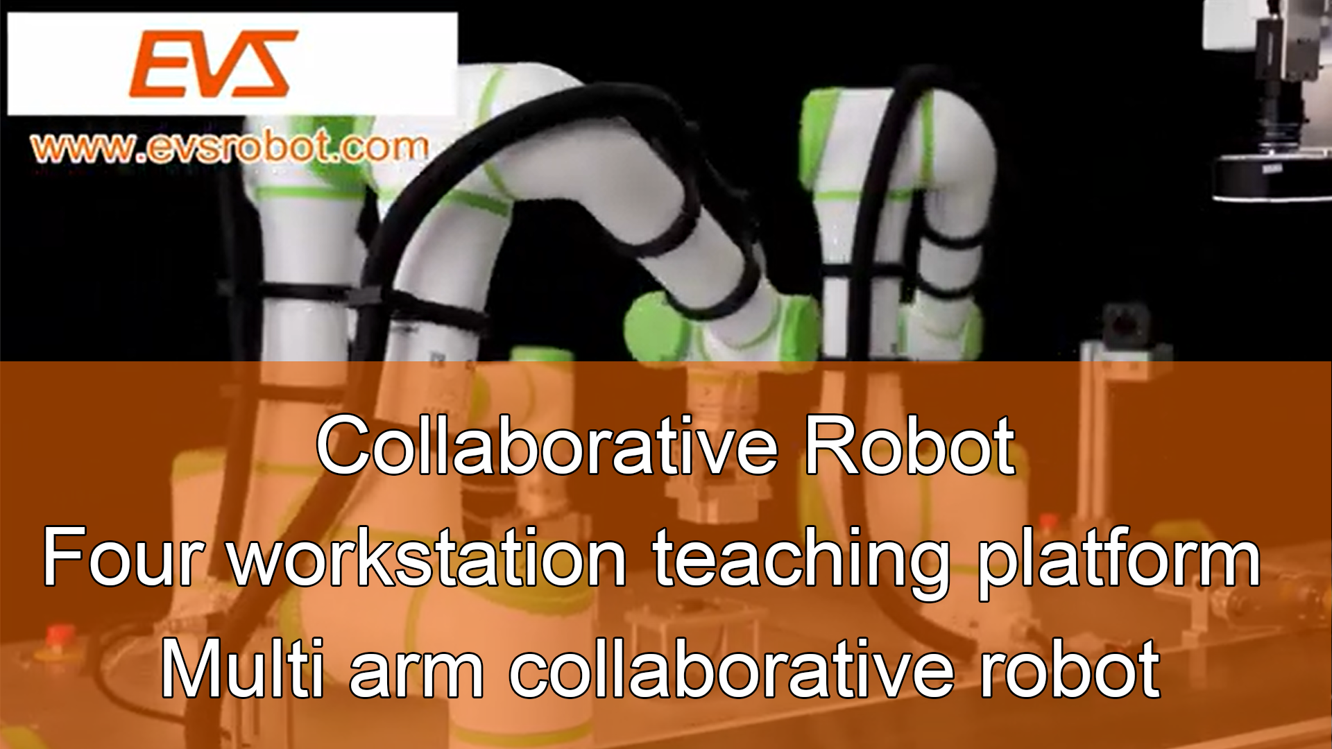 Collaboratieve robot |Lesplatform met vier werkstations| Collaboratieve robot met meerdere armen