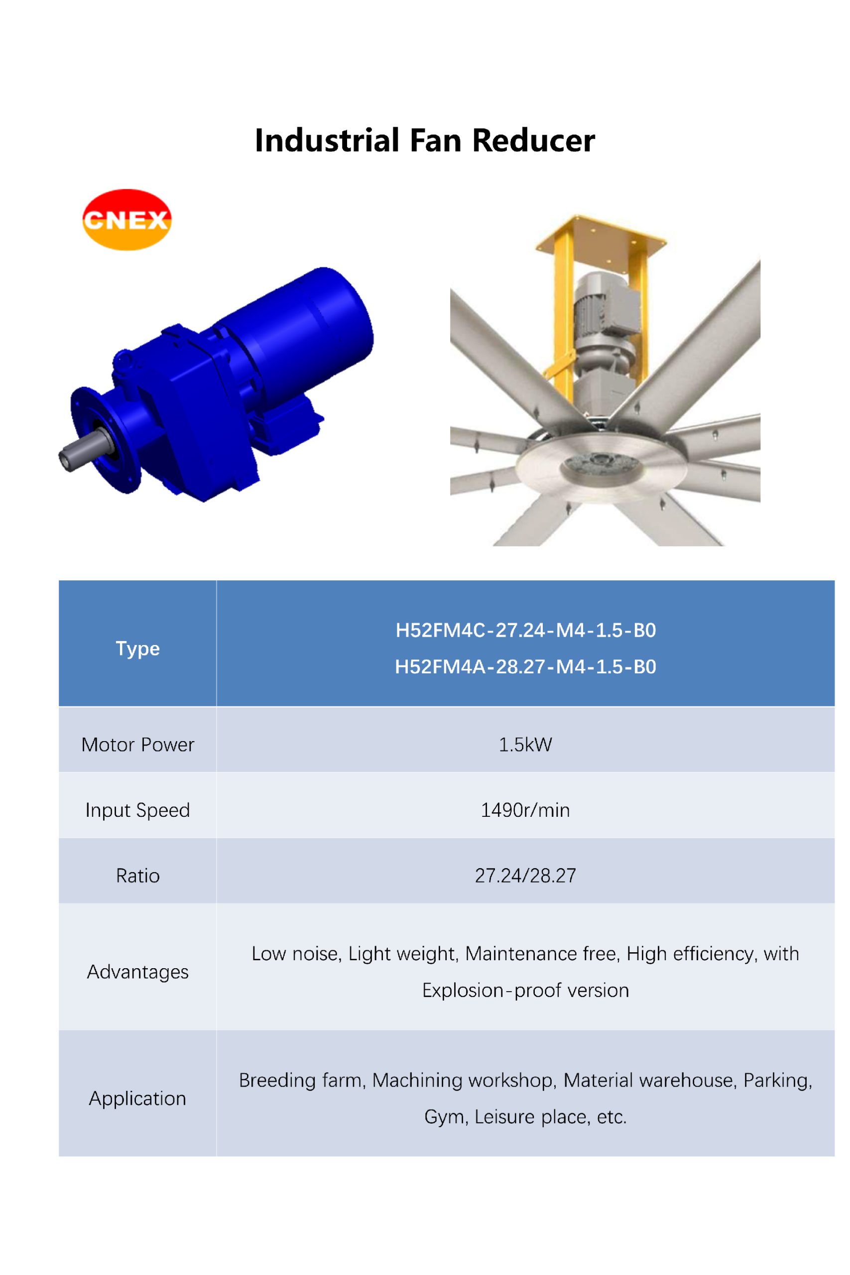 Industrial Reducers Parameter