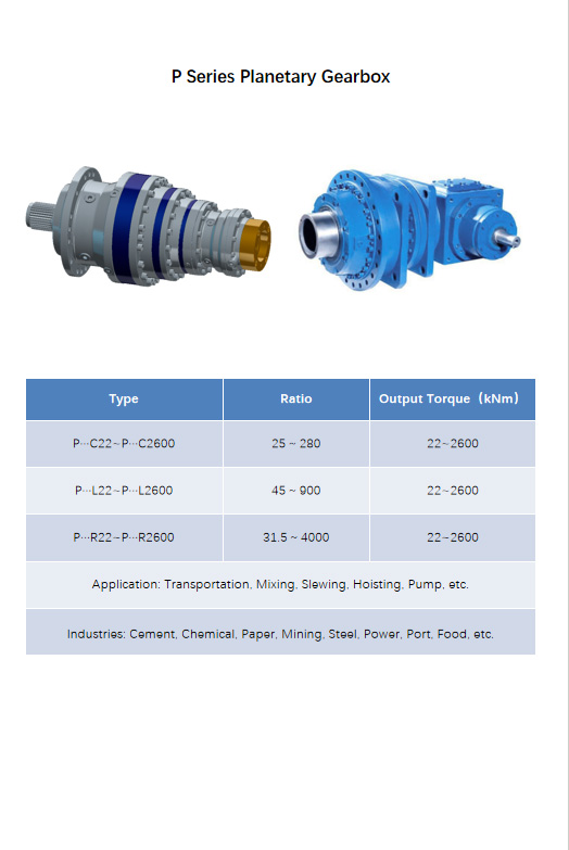 P Series Planetary Gearbox Parameter