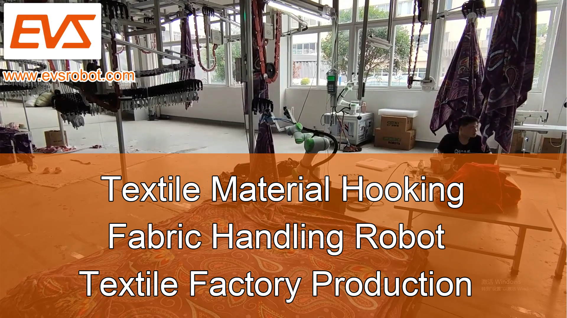 Textile Material Hooking | Fabric Handling Robot | Textile Factory Production